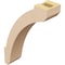 Ekena Millwork 3-inch W x 10-inch D x 14-inch H Lafayette Rough Cedar Woodgrain TimberThane Knee Brace, Primed BRCUR03X10X14LFTRCPR - alternate 2